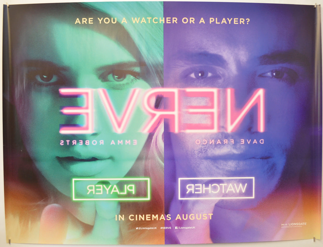 Nerve (Teaser / Advance Version) Original Quad Poster - Film Poster - Movie Poster