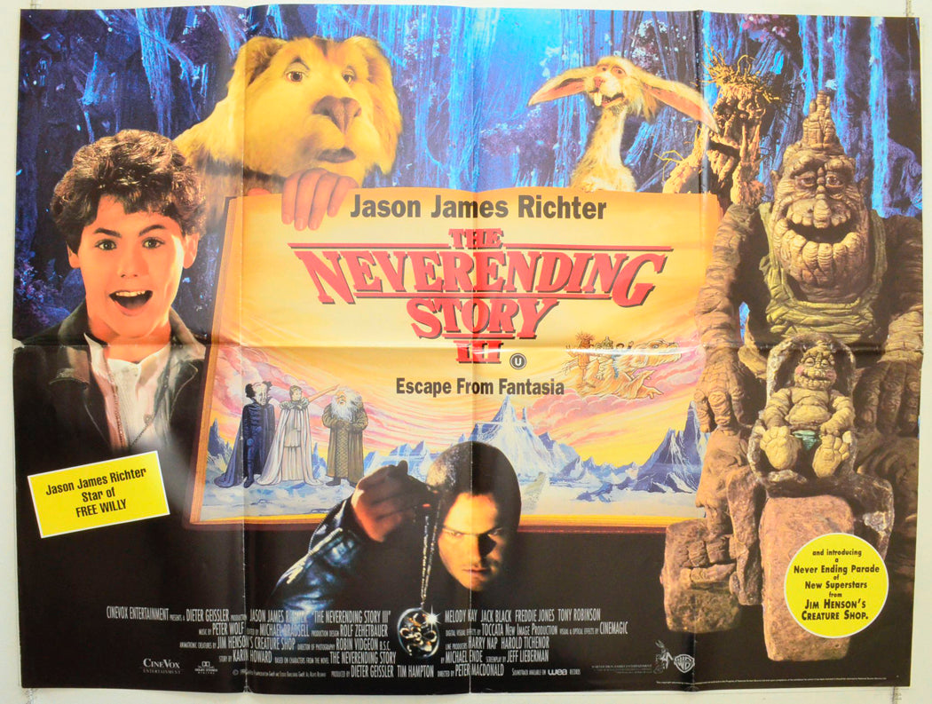 The Never Ending Story III (a.k.a. The Neverending Story 3) Original British Quad Poster - Film Poster - Movie Poster