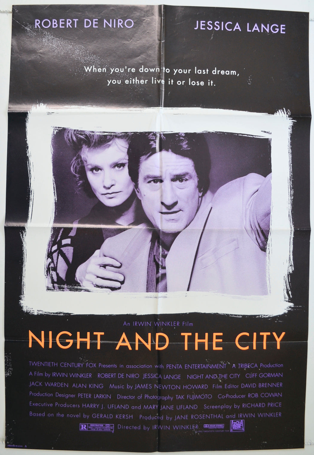 Night And The City Original One Sheet Poster - Film Poster - Movie Poster