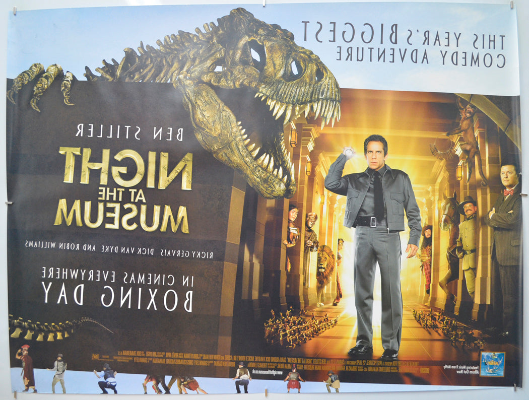 NIGHT AT THE MUSEUM (Back) Cinema Quad Movie Poster
