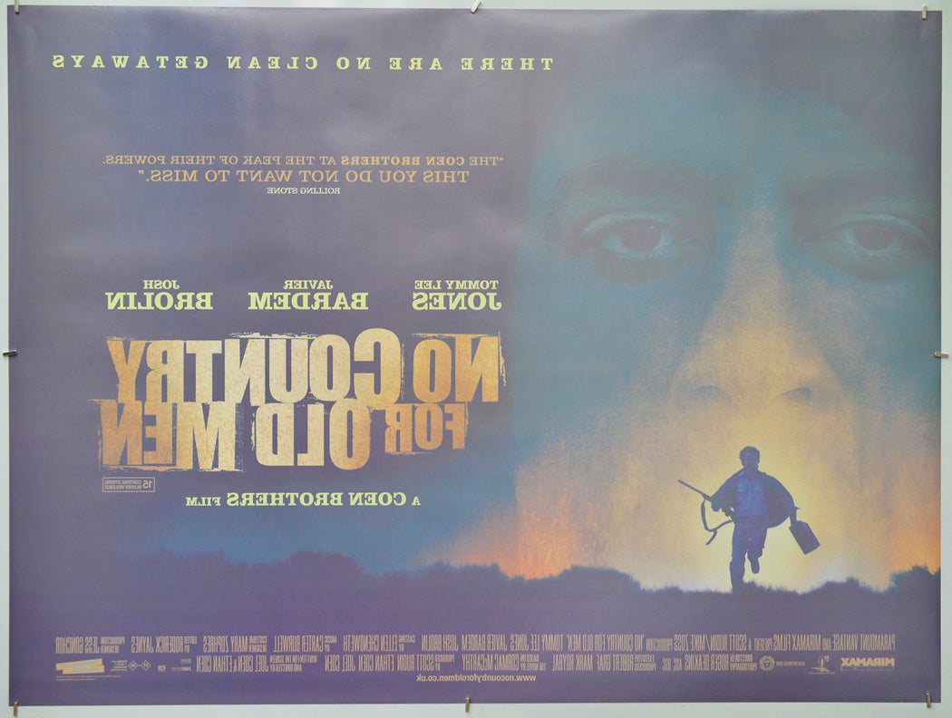 No Country For Old Men (Back) Cinema Quad Movie Poster
