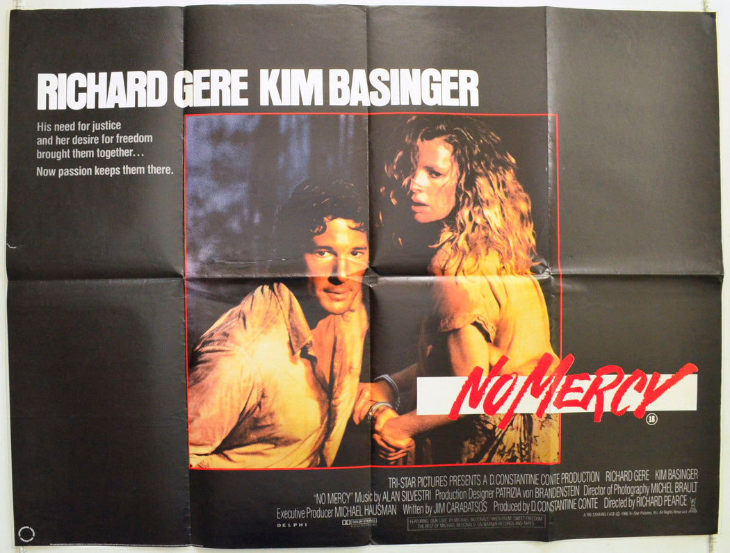 No Mercy Original British Quad Poster - Film Poster - Movie Poster