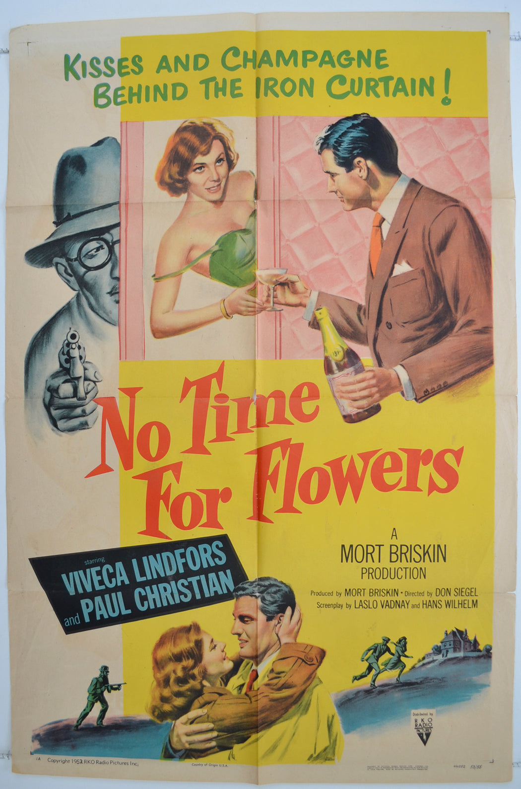 No Time For Flowers Original One Sheet Poster - Film Poster - Movie Poster