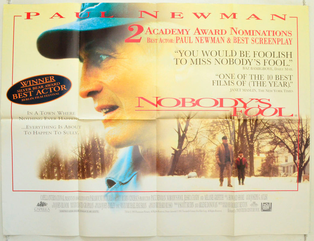 Nobody's Fool Original British Quad Poster - Film Poster - Movie Poster