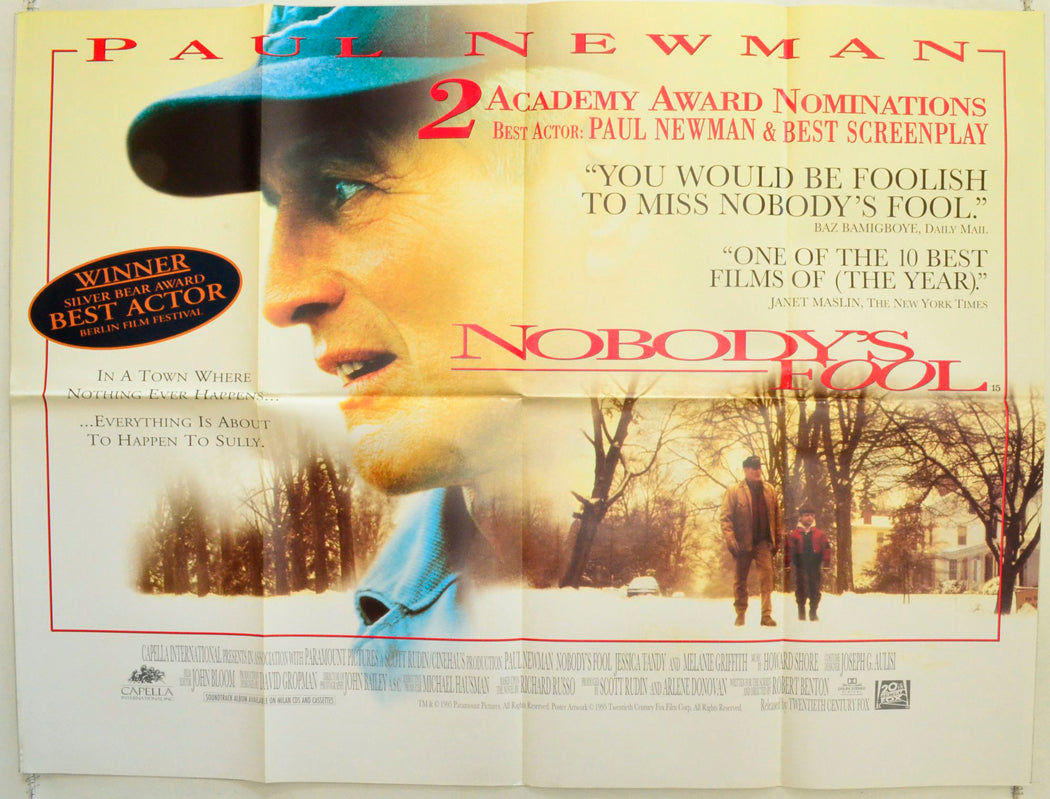 Nobody's Fool Original British Quad Poster - Film Poster - Movie Poster