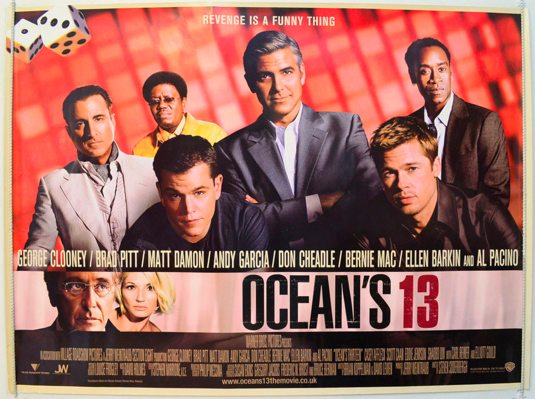 Ocean's 13 Original British Quad Poster - Film Poster - Movie Poster