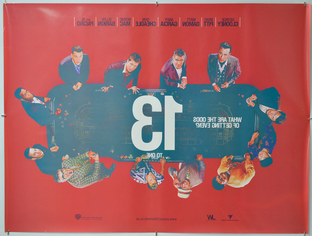 Ocean's 13 (Back) Cinema Quad Movie Poster