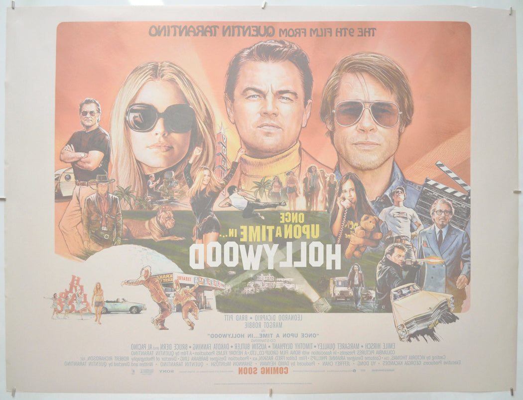 ONCE UPON A TIME IN HOLLYWOOD (Back) Cinema Quad Movie Poster