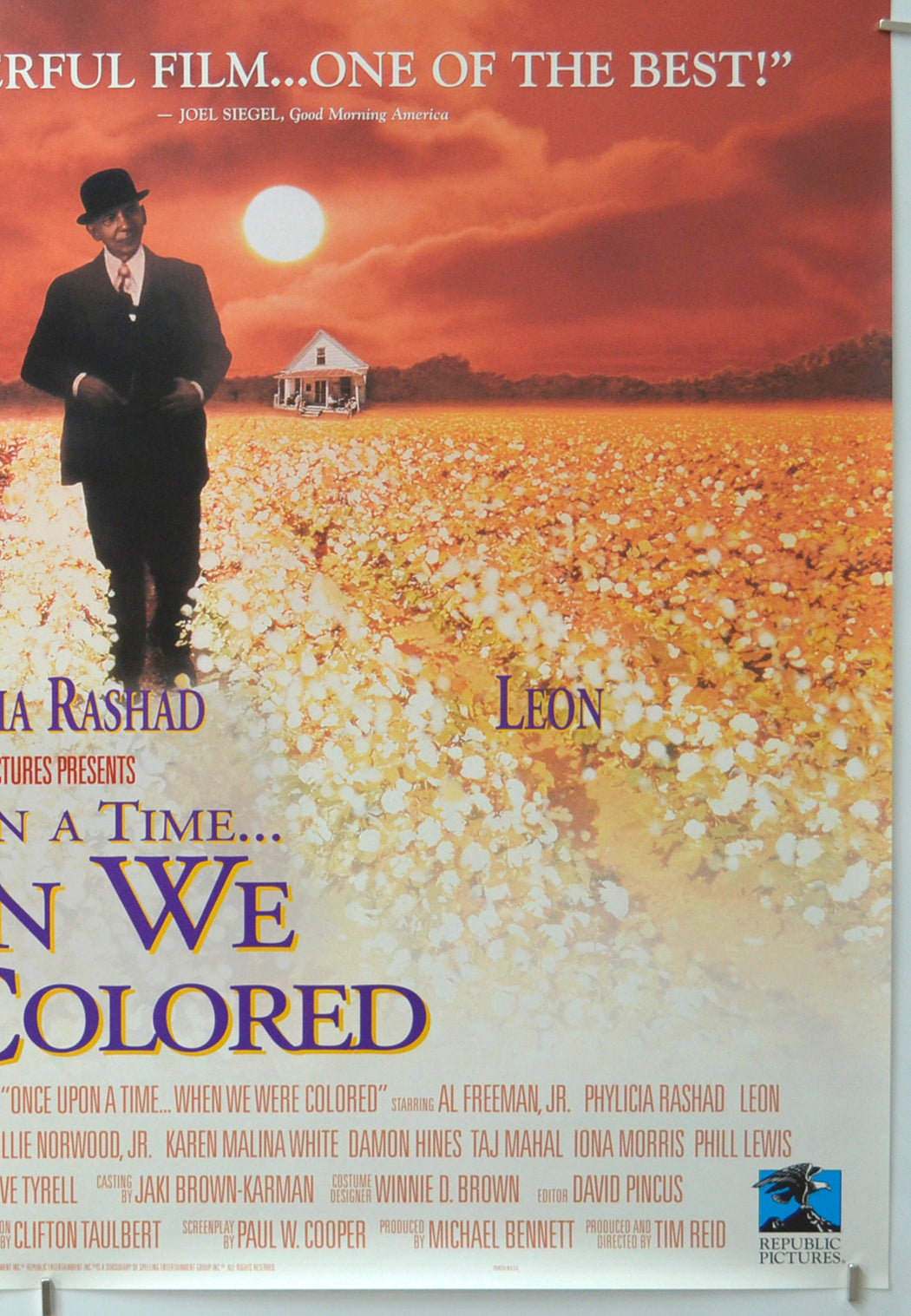 ONCE UPON A TIME... WHEN WE WERE COLORED (Bottom Right) Cinema One Sheet Movie Poster