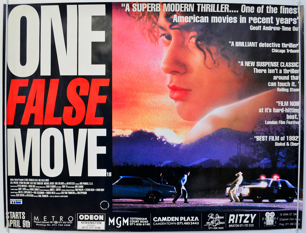 One False Move Original British Quad Poster - Film Poster - Movie Poster
