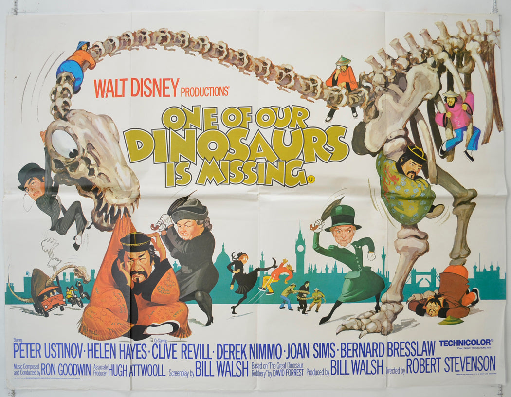 One Of Our Dinosaurs Is Missing Original Quad Poster - Film Poster - Movie Poster