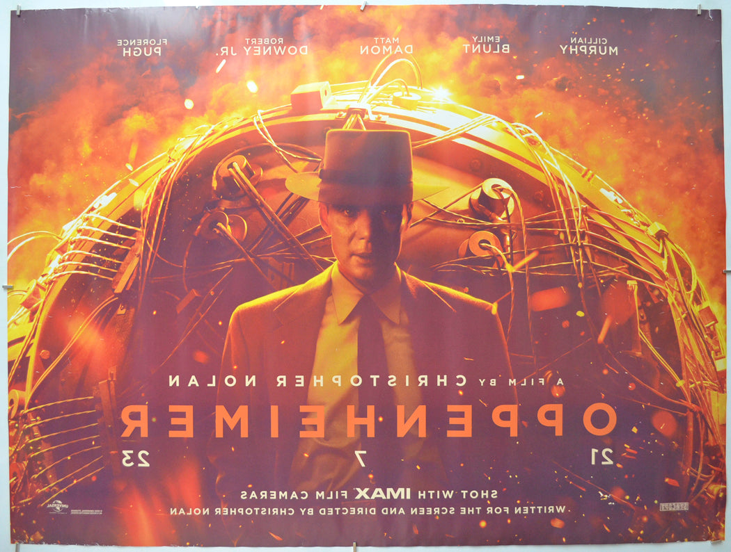 OPPENHEIMER (Back) Cinema Quad Movie Poster