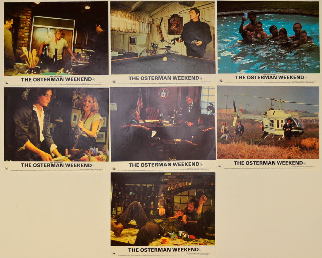 The Osterman Weekend 7 Original Lobby Cards / Colour Front Of House Stills