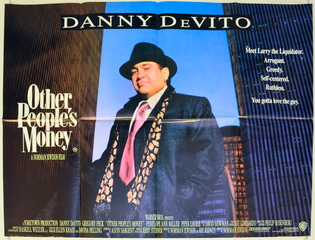 Other People's Money Original British Quad Poster - Film Poster - Movie Poster