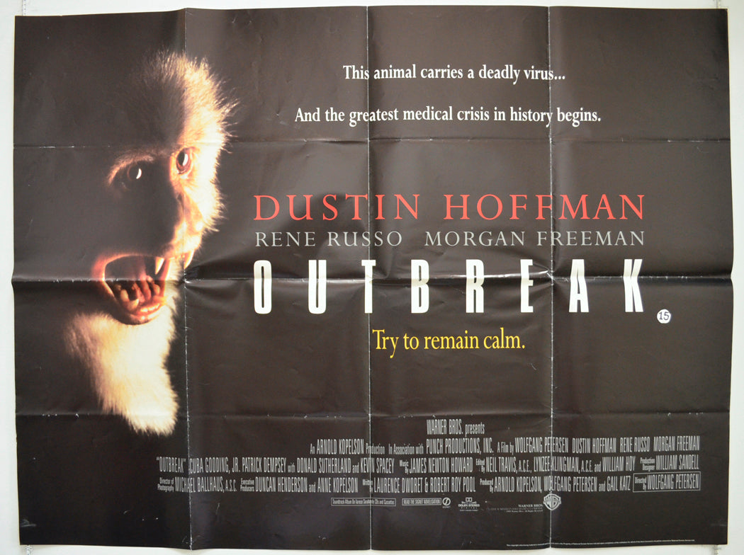 Outbreak Original British Quad Poster - Film Poster - Movie Poster