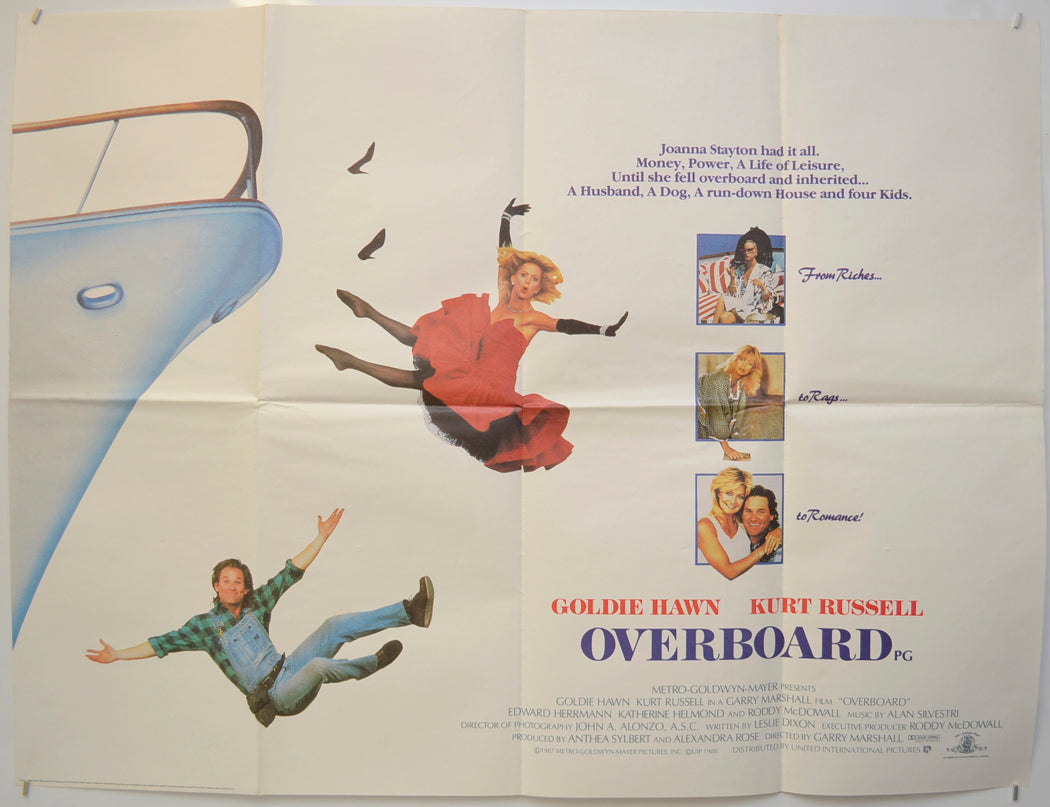 Overboard Original Quad Poster - Film Poster - Movie Poster