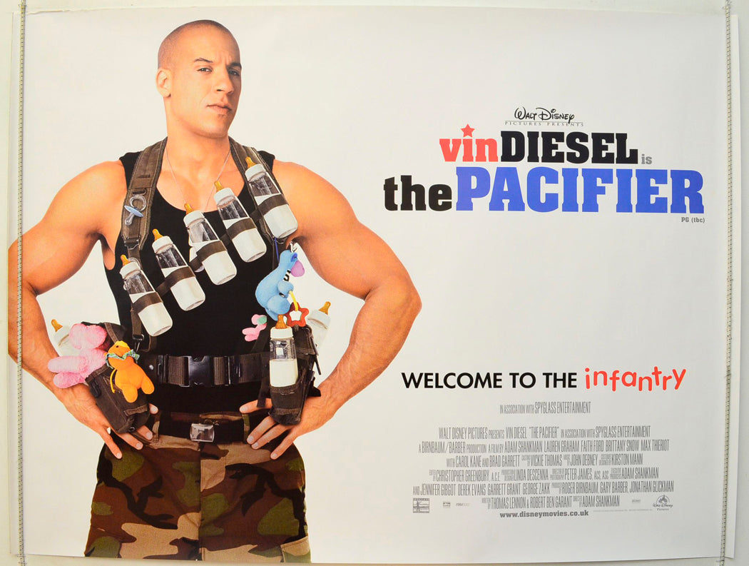The Pacifier Original British Quad Poster Film Poster Movie Post The Pacifier Original British Quad Poster Film Poster Movie Post