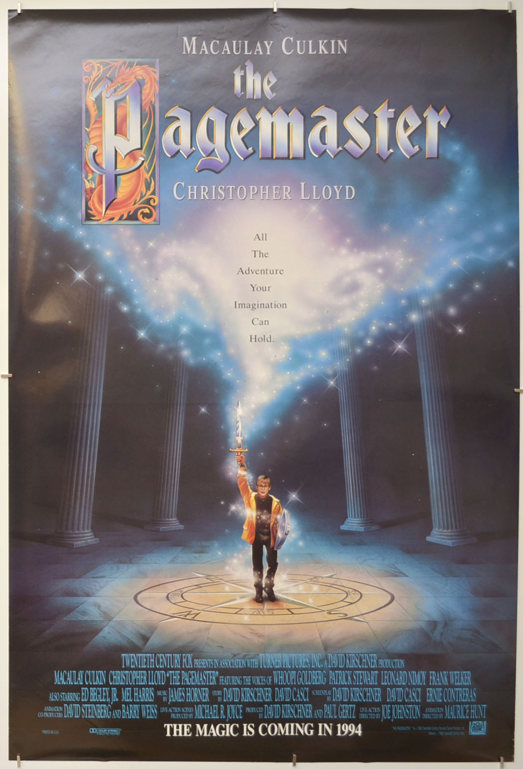 The Pagemaster Teaser Advance Version Original One Sheet Poster the-pagemaster-teaser-advance-version-original-one-sheet-poster