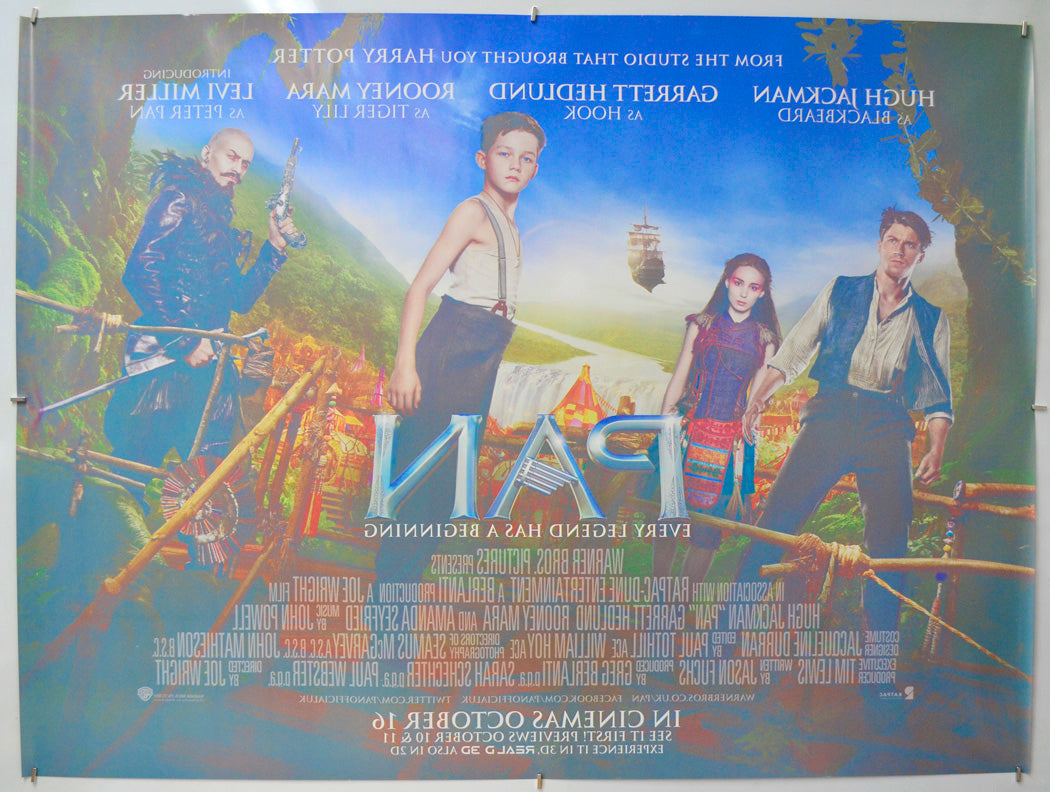 Pan (Back) Cinema Quad Movie Poster