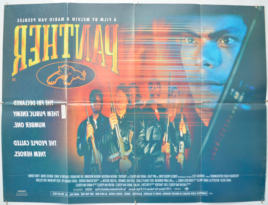 PANTHER (Back) Cinema Quad Movie Poster