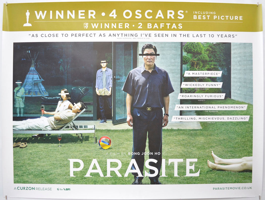 Parasite (Oscars Version) Original Quad Poster - Film Poster - Movie Poster