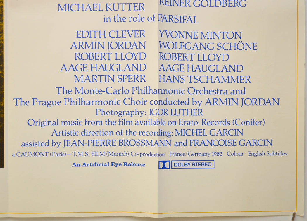 PARSIFAL (Bottom Right) Cinema Quad Movie Poster