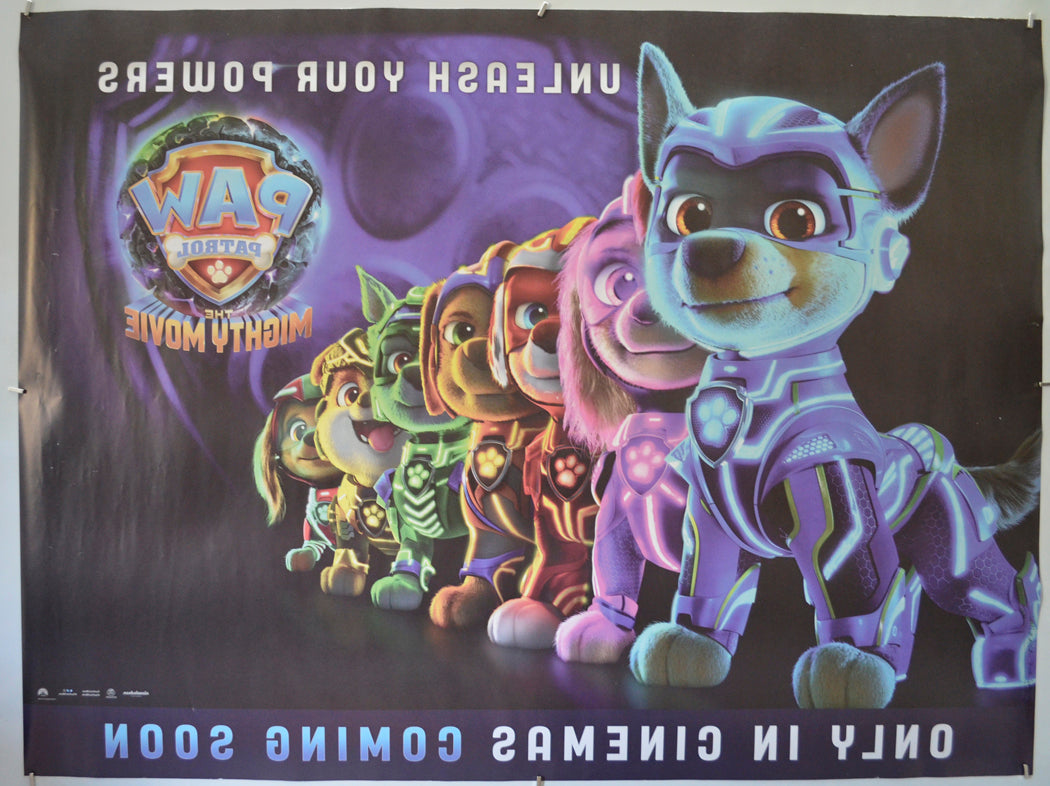 PAW PATROL THE MIGHTY MOVIE (Back) Cinema Quad Movie Poster