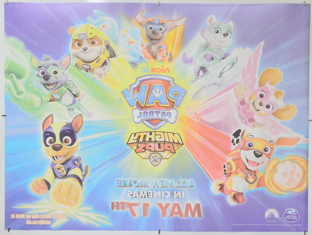 Paw Patrol: Mighty Pups (Back) Cinema Quad Movie Poster