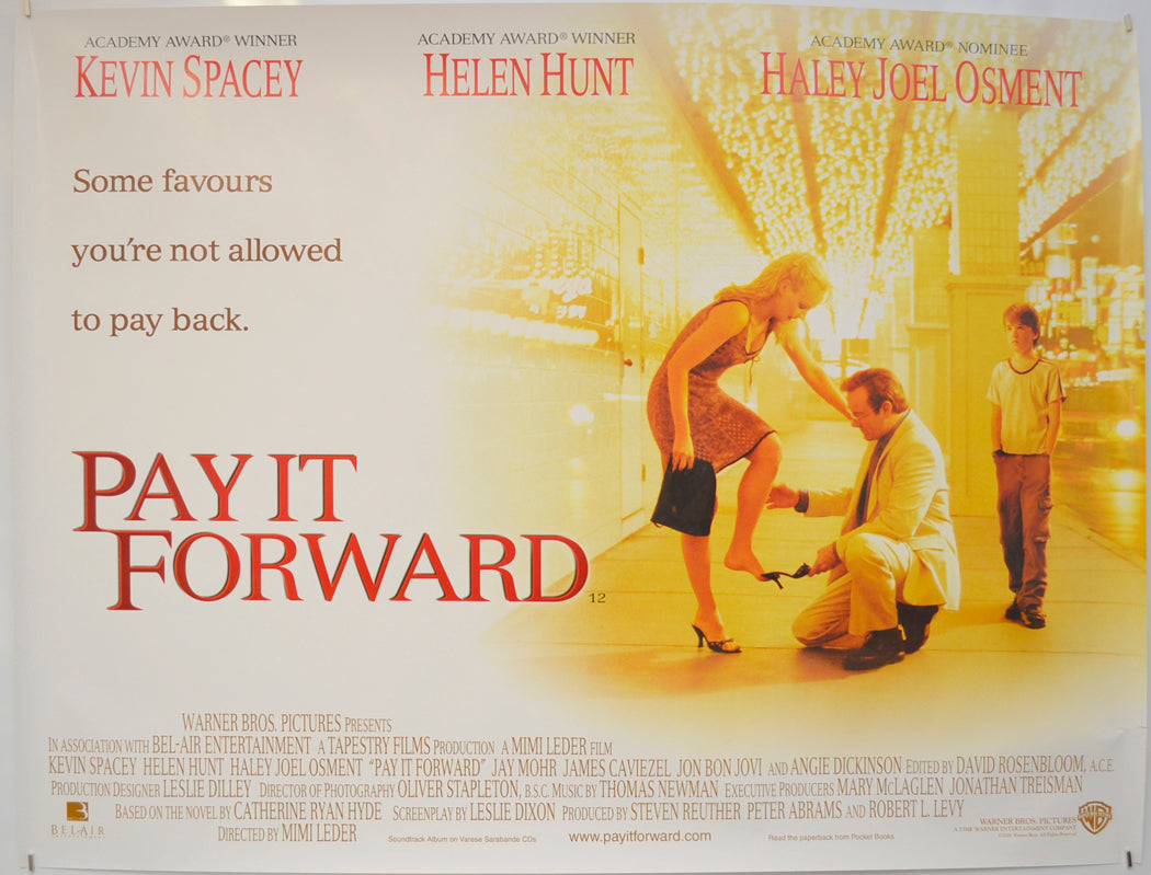 Pay It Forward Original Quad Poster Film Poster Movie Poster pay-it-forward-original-quad-poster-film-poster-movie-poster