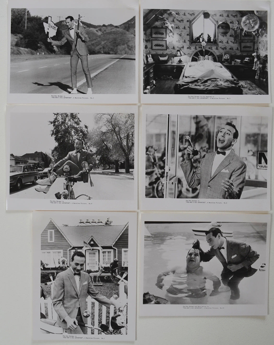 Pee Wee's Big Adventure 6 Original Black And White Press Stills