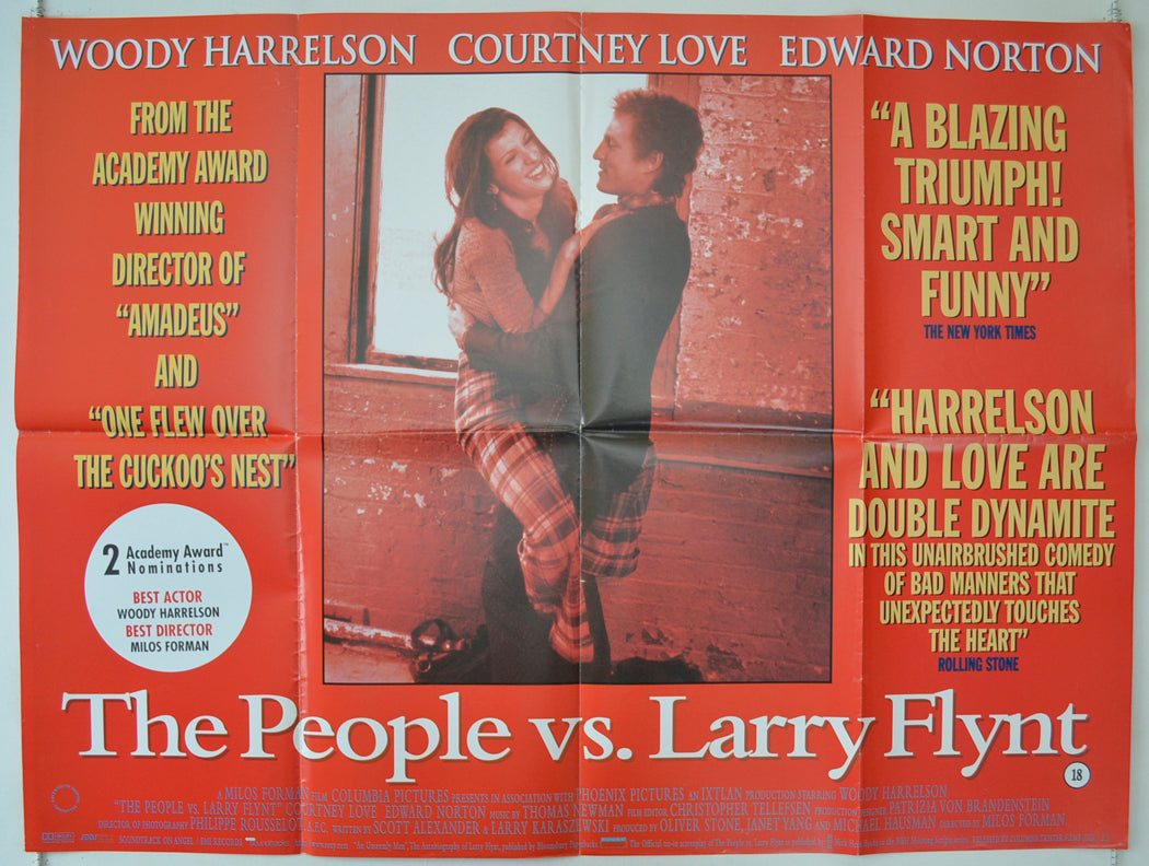 The People Vs Larry Flynt Original Quad Poster - Film Poster - Movie Poster