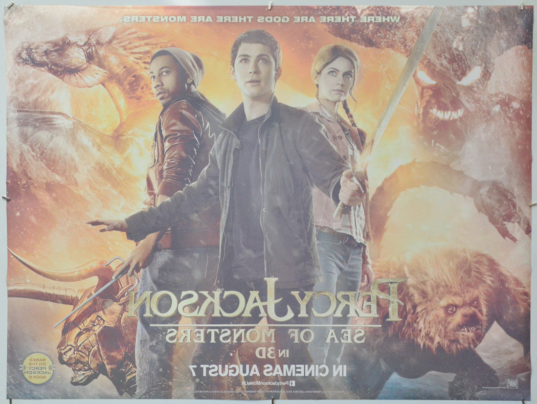 Percy Jackson - Sea Of Monsters (Back) Cinema Quad Movie Poster