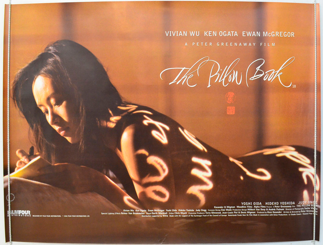 The Pillow Book Original British Quad Poster - Film Poster - Movie Poster