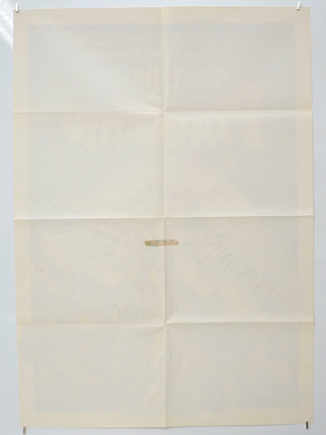 PINOCCHIO (Back) Cinema German Movie Poster