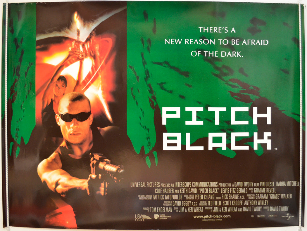 Pitch Black Original Quad Poster - Film Poster - Movie Poster