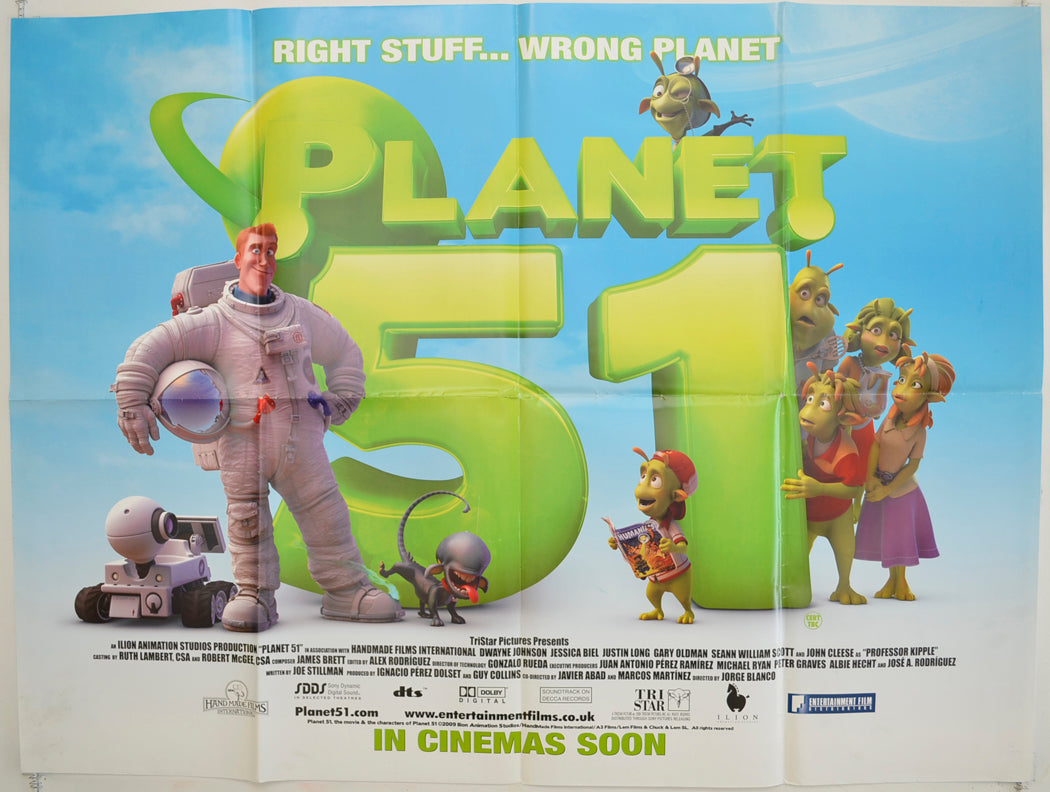 Planet 51 Original Quad Poster - Film Poster - Movie Poster