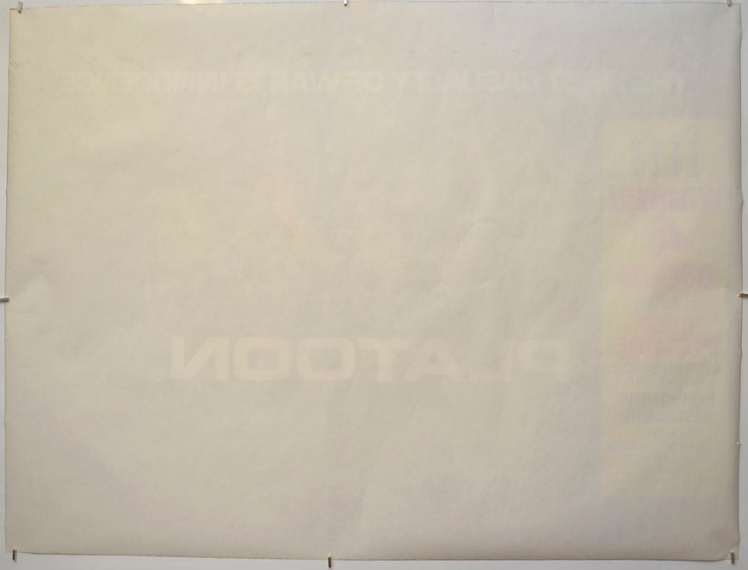 PLATOON (Back) Cinema Quad Movie Poster