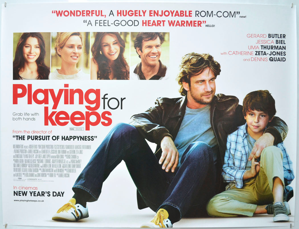 Playing For Keeps Original Quad Poster - Film Poster - Movie Poster