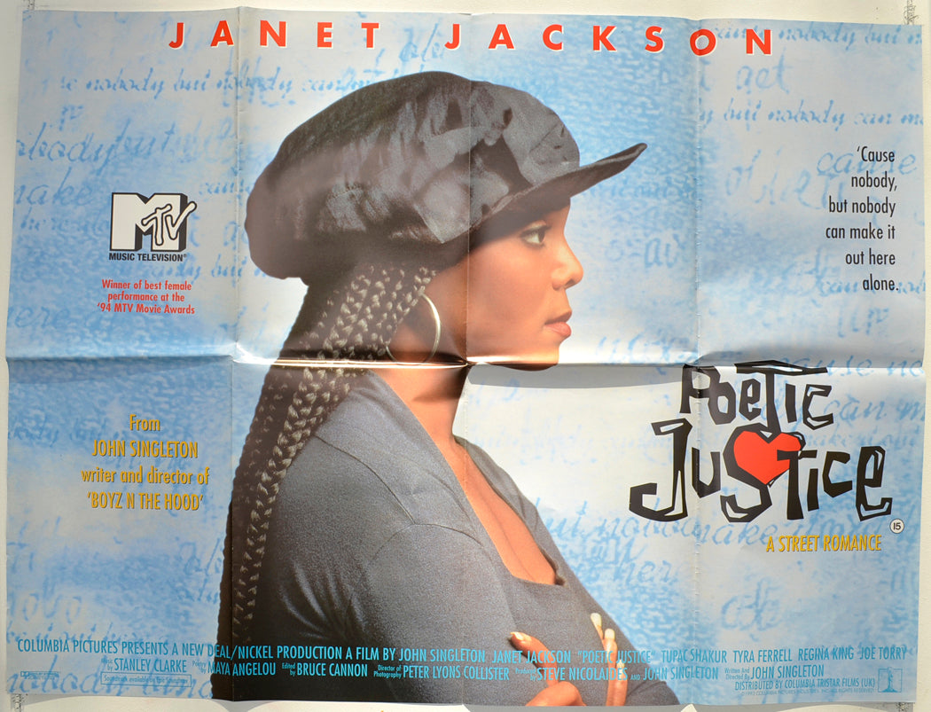 Poetic Justice Original Quad Poster - Film Poster - Movie Poster