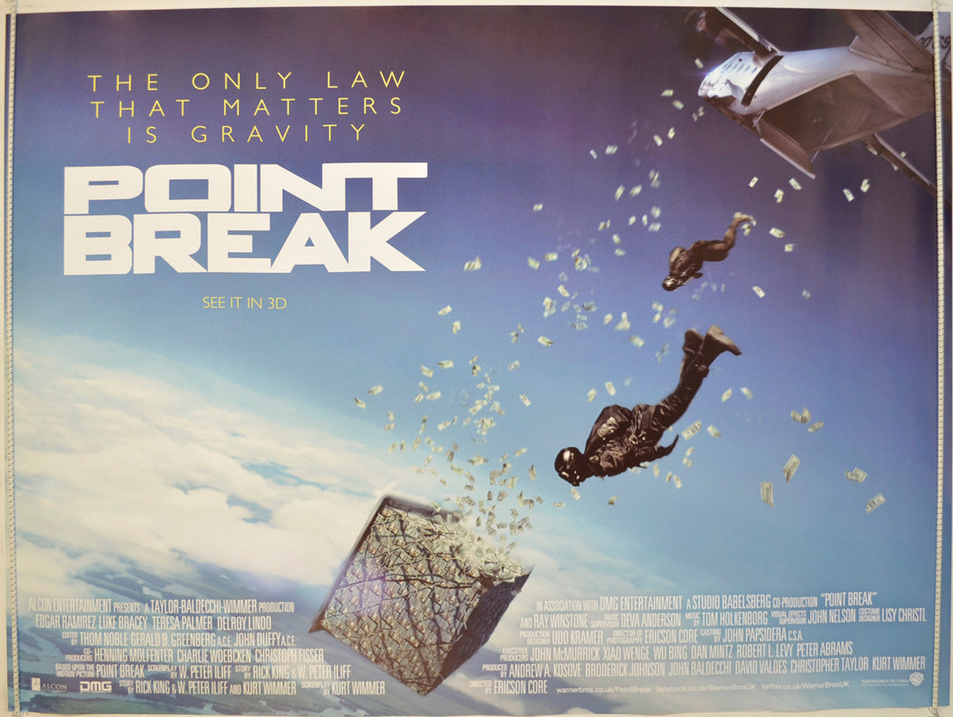 Point Break Original Quad Poster - Film Poster - Movie Poster