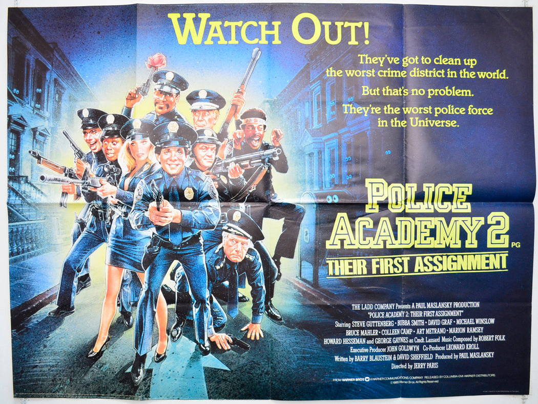 Police Academy 2 : Their First Assignment Original Quad Poster - Film Poster - Movie Poster
