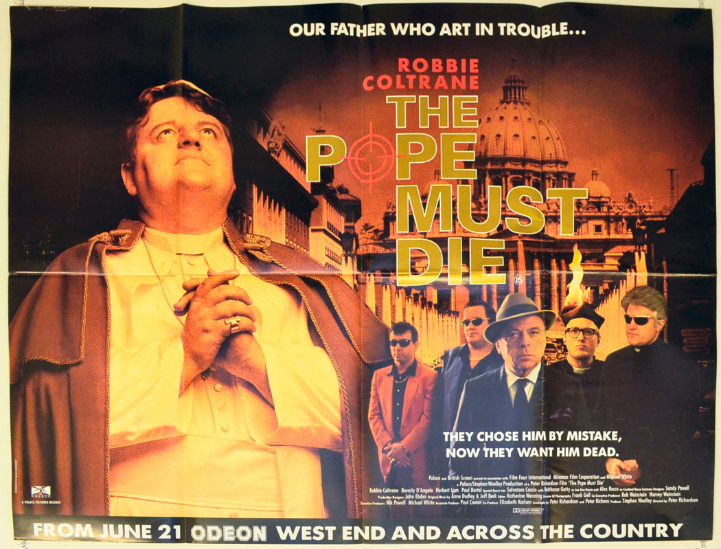 The Pope Must Die Original British Quad Poster - Film Poster - Movie Poster