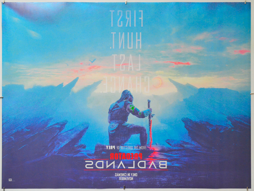 Predator: Badlands (Back) Cinema Quad Movie Poster