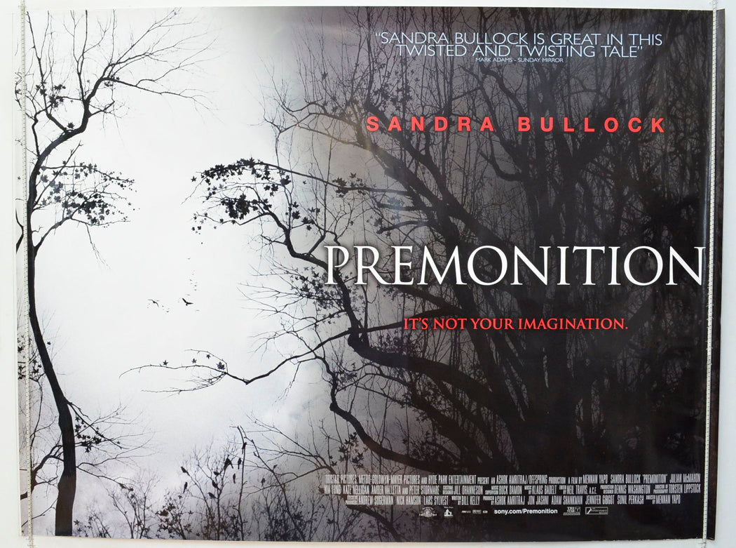Premonition Original British Quad Poster - Film Poster - Movie Poster
