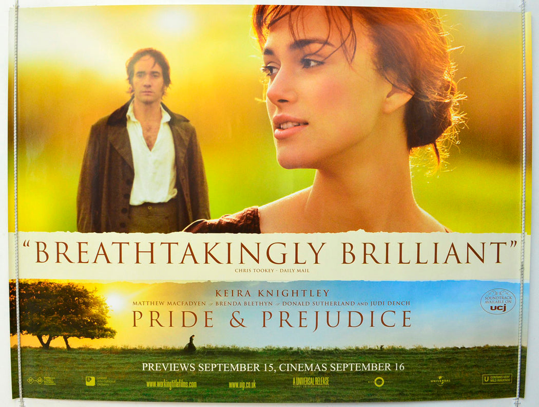 Pride And Prejudice Original British Quad Poster - Film Poster - Movie Poster