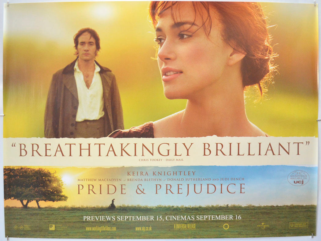 Pride And Prejudice Original Quad Poster - Film Poster - Movie Poster