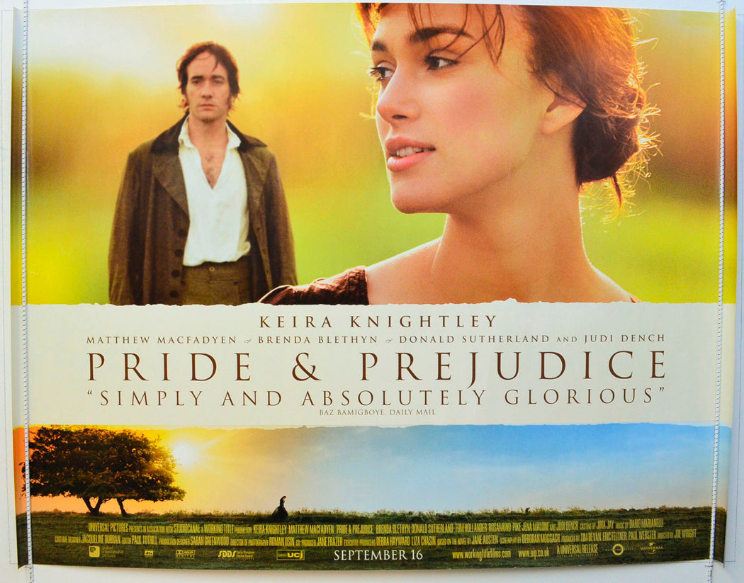 Pride And Prejudice Original British Quad Poster - Film Poster - Movie Poster