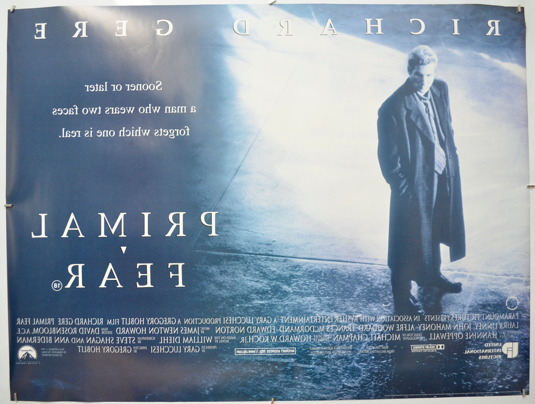 PRIMAL FEAR (Back) Cinema Quad Movie Poster