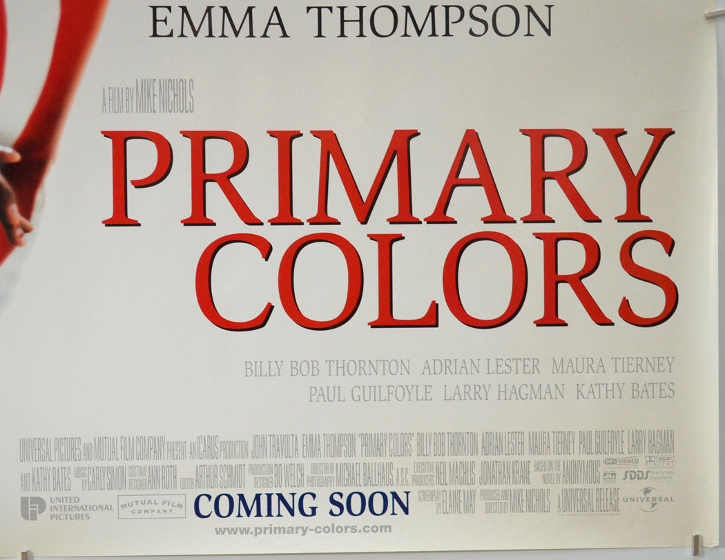 PRIMARY COLORS (Bottom Right) Cinema Quad Movie Poster