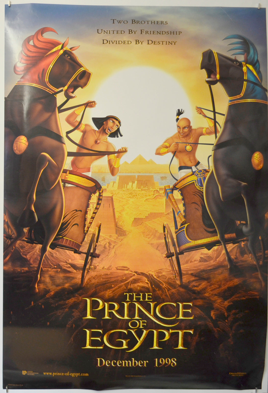 The Prince Of Egypt (Teaser / Advance Version) Original One Sheet Poster - Film Poster - Movie Poster